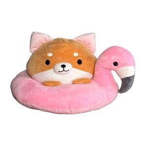 NWT - TAKASHOJI x Round1  Exclusive Shiba Inu Flamingo Float Plush Pink